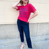 {FINAL SALE} Freedom, Fireworks, Stars & Stripes Graphic Tee - The Pink Pineapple 850