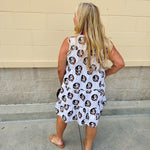 {FINAL SALE} FSU Seminole White Tiered Sleeveless Dress - The Pink Pineapple 850