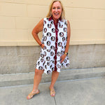 {FINAL SALE} FSU Seminole White Tiered Sleeveless Dress - The Pink Pineapple 850