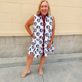 {FINAL SALE} FSU Seminole White Tiered Sleeveless Dress - The Pink Pineapple 850