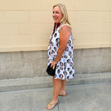 {FINAL SALE} FSU Seminole White Tiered Sleeveless Dress - The Pink Pineapple 850