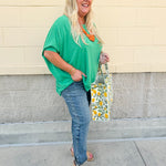 {FINAL SALE} Happy Hour Dolman Sleeve Top in Kelly Green - The Pink Pineapple 850