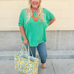 {FINAL SALE} Happy Hour Dolman Sleeve Top in Kelly Green - The Pink Pineapple 850