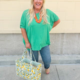 {FINAL SALE} Happy Hour Dolman Sleeve Top in Kelly Green - The Pink Pineapple 850
