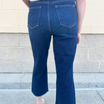 {FINAL SALE} [Judy Blue] Sadie High Rise Cropped Fringe Wide Leg Jeans - The Pink Pineapple 850