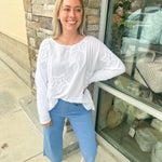 {FINAL SALE} Judy Blue The April Tummy Control Wide Leg Jeans - Curvy - The Pink Pineapple 850