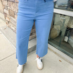 {FINAL SALE} Judy Blue The April Tummy Control Wide Leg Jeans - Curvy - The Pink Pineapple 850