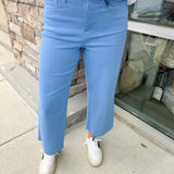 {FINAL SALE} Judy Blue The April Tummy Control Wide Leg Jeans - Curvy - The Pink Pineapple 850