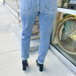 {FINAL SALE} Judy Blue The Issey Midrise Bleach Boyfriend Jeans - The Pink Pineapple 850