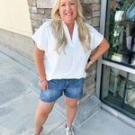 {FINAL SALE} Keeping It Simple White Tunic Top - The Pink Pineapple 850