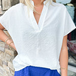 {FINAL SALE} Keeping It Simple White Tunic Top - The Pink Pineapple 850
