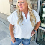 {FINAL SALE} Keeping It Simple White Tunic Top - The Pink Pineapple 850