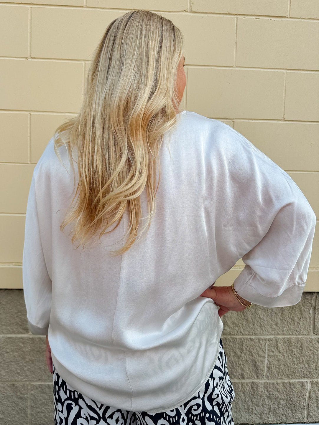 {FINAL SALE} Key to my Heart Satin Blouse {Made in Italy} - The Pink Pineapple 850