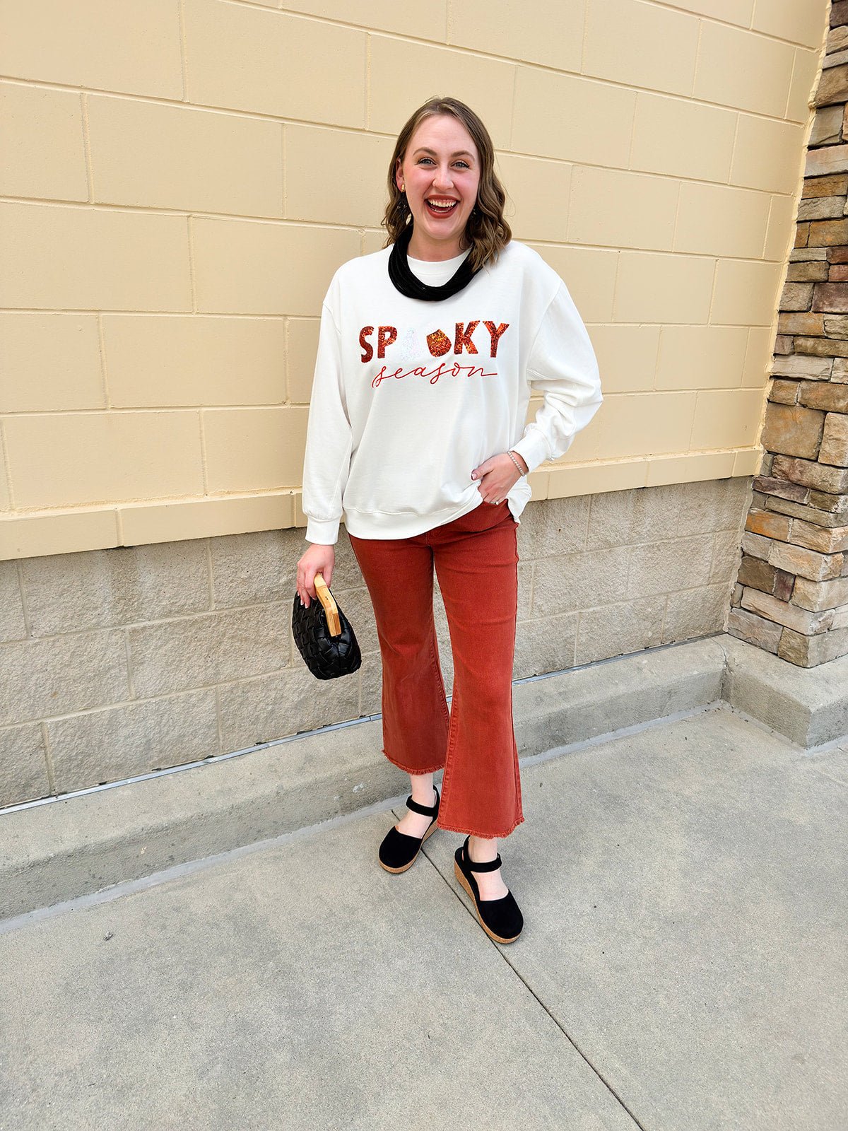 {FINAL SALE} [Mary Square] Sarah Spooky Season Sweatshirt - The Pink Pineapple 850