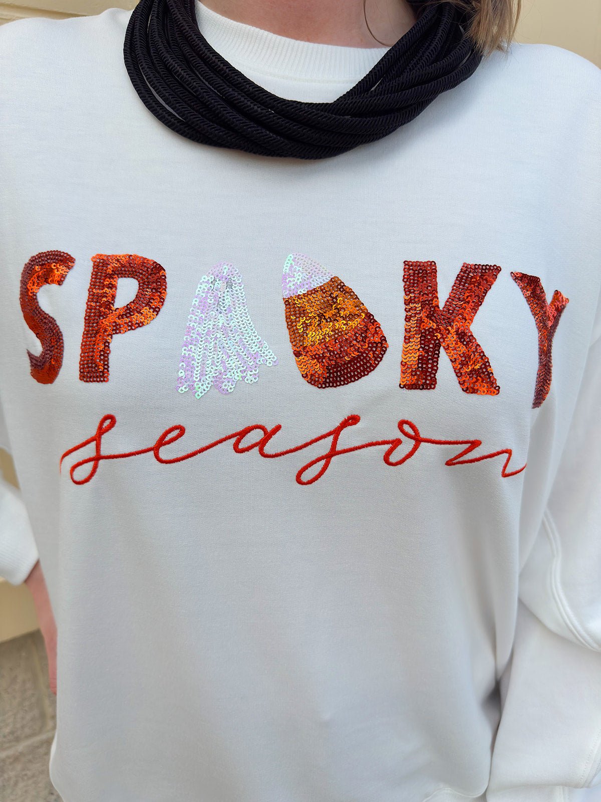 {FINAL SALE} [Mary Square] Sarah Spooky Season Sweatshirt - The Pink Pineapple 850