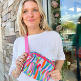 {FINAL SALE} Mary Square Sea Glass Crossbody Bag - The Pink Pineapple 850