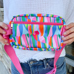 {FINAL SALE} Mary Square Sea Glass Crossbody Bag - The Pink Pineapple 850