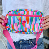 {FINAL SALE} Mary Square Sea Glass Crossbody Bag - The Pink Pineapple 850