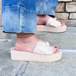 {FINAL SALE} [Matisse] Sunda Raffia Bow Sandals - The Pink Pineapple 850