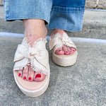 {FINAL SALE} [Matisse] Sunda Raffia Bow Sandals - The Pink Pineapple 850