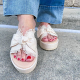 {FINAL SALE} [Matisse] Sunda Raffia Bow Sandals - The Pink Pineapple 850