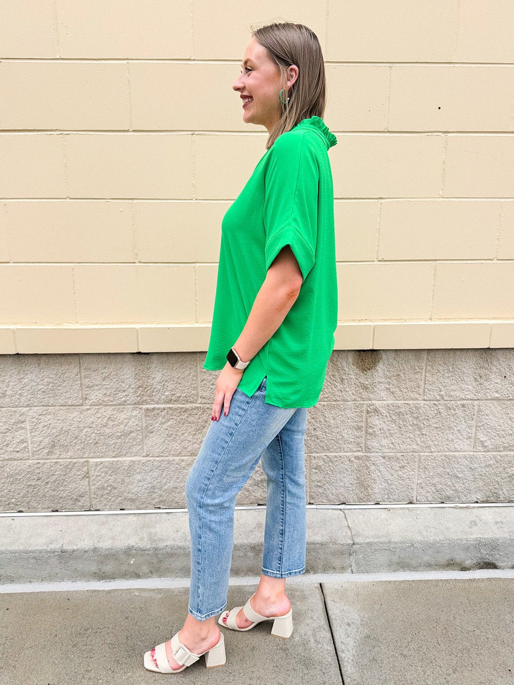 {FINAL SALE} Midnight Muse Dolman Top in Kelly Green - The Pink Pineapple 850