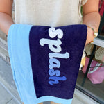{FINAL SALE} Mudpie Splash Navy Beach Towel - The Pink Pineapple 850