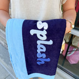 {FINAL SALE} Mudpie Splash Navy Beach Towel - The Pink Pineapple 850