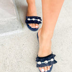 {FINAL SALE} Oka - B Kalani Slide Sandals - Sapphire - The Pink Pineapple 850