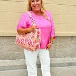 {FINAL SALE} Pink Lemonade Dolman Sleeve Top - The Pink Pineapple 850