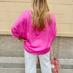 {FINAL SALE} Pink Lemonade Dolman Sleeve Top - The Pink Pineapple 850