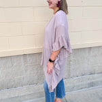 [FINAL SALE] Ruffle Reverie Duster in Mauve - The Pink Pineapple 850