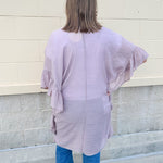 [FINAL SALE] Ruffle Reverie Duster in Mauve - The Pink Pineapple 850