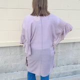 [FINAL SALE] Ruffle Reverie Duster in Mauve - The Pink Pineapple 850
