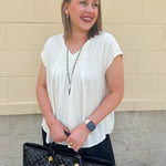 {FINAL SALE} Seashell Whisper Smocked Top - The Pink Pineapple 850