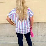 {FINAL SALE} Seaside Stripe Dolman Top - The Pink Pineapple 850