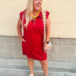 {FINAL SALE} Seminole Spirit Knit Polo Dress - The Pink Pineapple 850