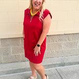 {FINAL SALE} Seminole Spirit Knit Polo Dress - The Pink Pineapple 850
