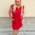 {FINAL SALE} Seminole Spirit Knit Polo Dress - The Pink Pineapple 850