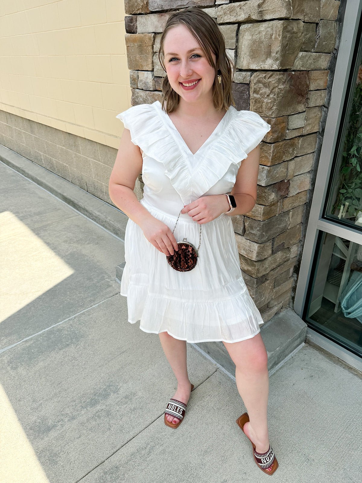 {FINAL SALE} Sequin Mini Coin Purse - Bronze - The Pink Pineapple 850