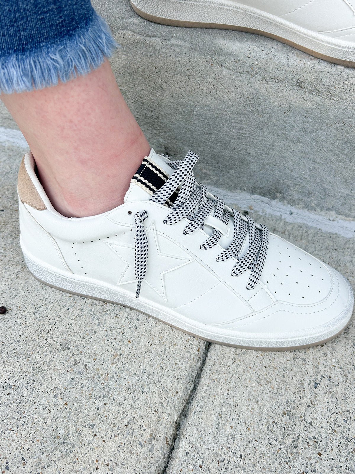 {FINAL SALE} Shu Shop Paz Star Sneakers in Sand Suede - The Pink Pineapple 850