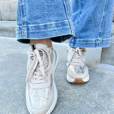 {FINAL SALE} Shu Shop Serafina Sneakers in Gold Snake - The Pink Pineapple 850