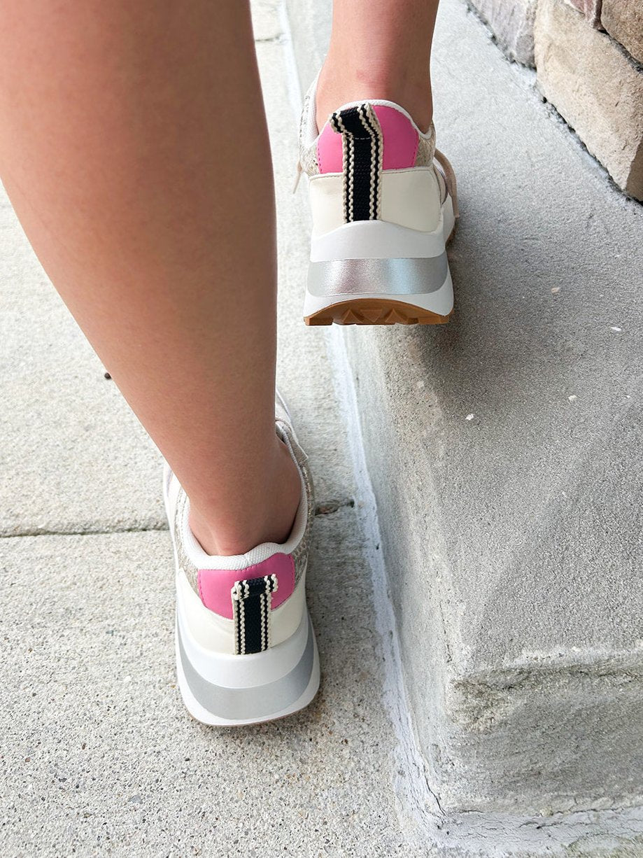 {FINAL SALE} Shu Shop Serafina Sneakers in Gold Snake - The Pink Pineapple 850