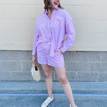 {FINAL SALE} Stripe to Meet You Button Detail Shorts - The Pink Pineapple 850