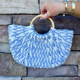 {FINAL SALE} Summer Straw Beach Tote Bag - The Pink Pineapple 850