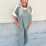 [FINAL SALE] Sunday Slow Ribbed Pants - The Pink Pineapple 850