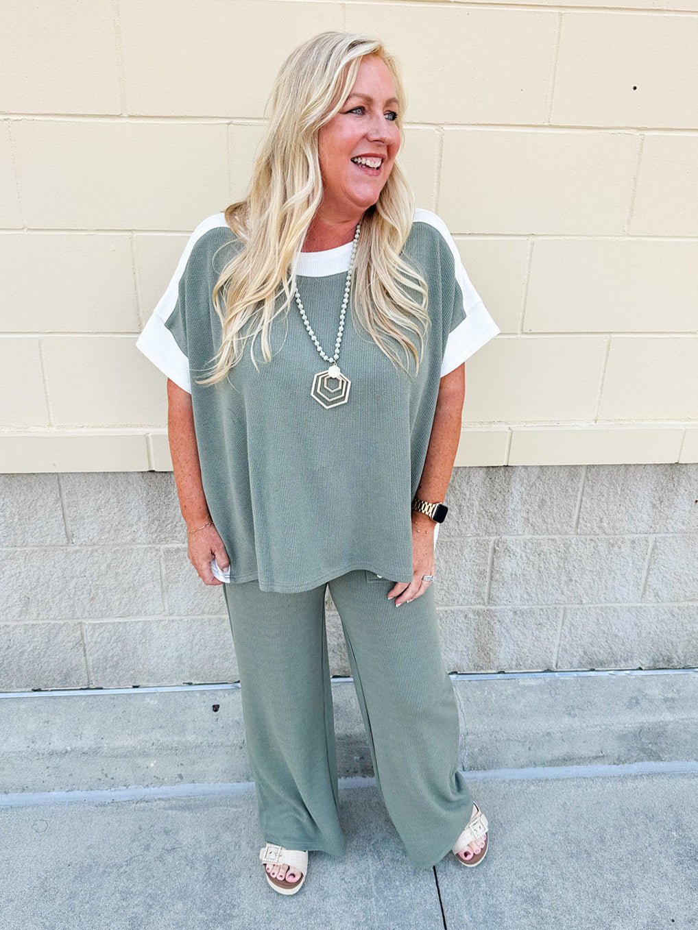 [FINAL SALE] Sunday Slow Ribbed Pants - The Pink Pineapple 850