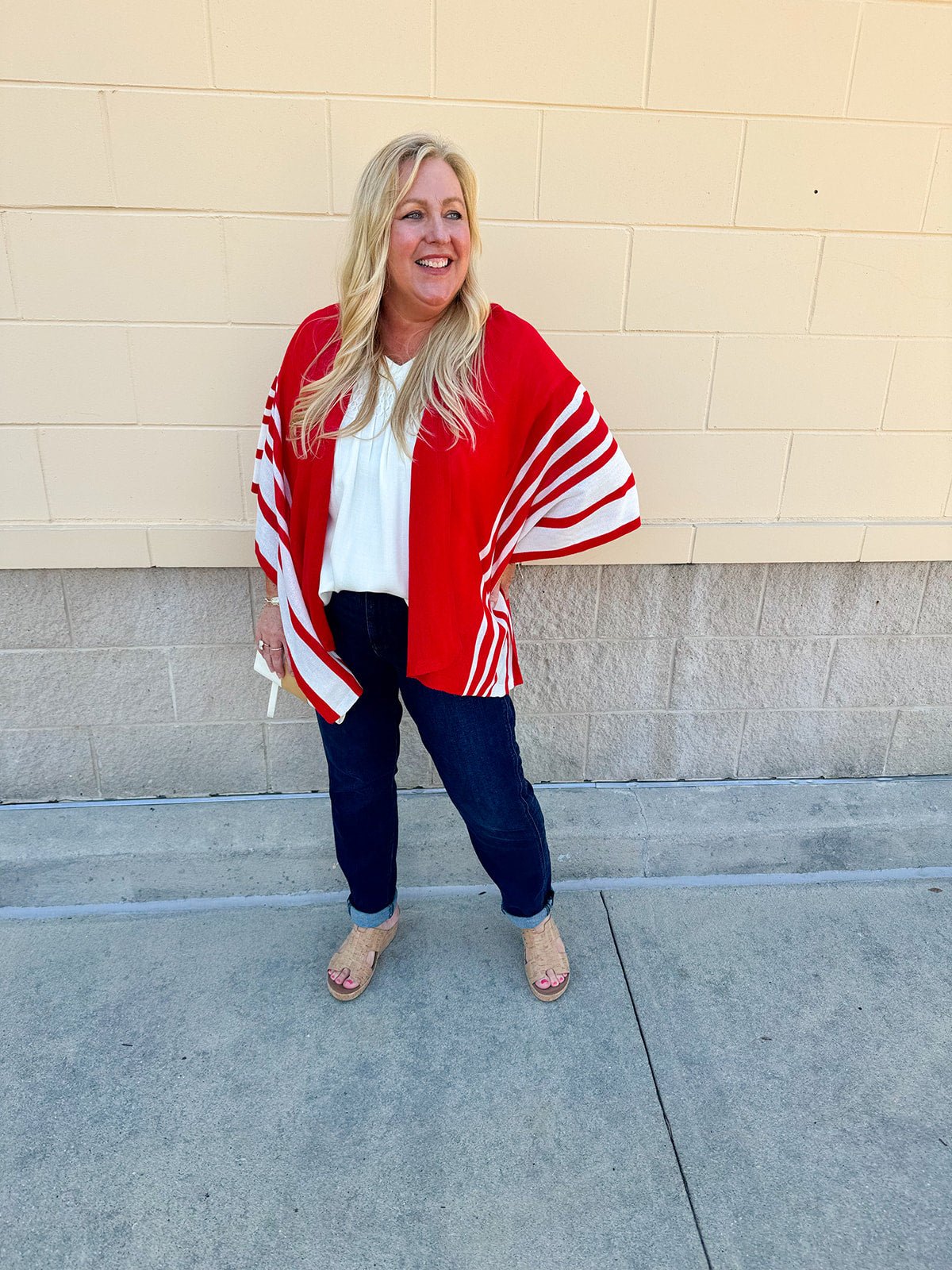 {FINAL SALE} Sunset Rally Kimono Cardigan - The Pink Pineapple 850