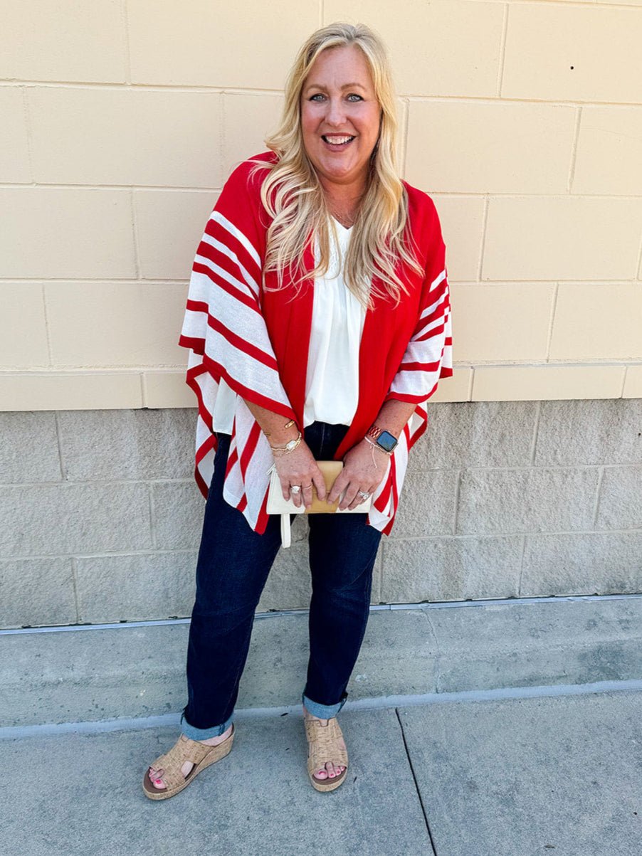 {FINAL SALE} Sunset Rally Kimono Cardigan - The Pink Pineapple 850