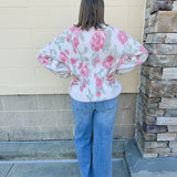 {FINAL SALE} Sweet Perspective Floral Sweater Knit Top in Ivory - The Pink Pineapple 850
